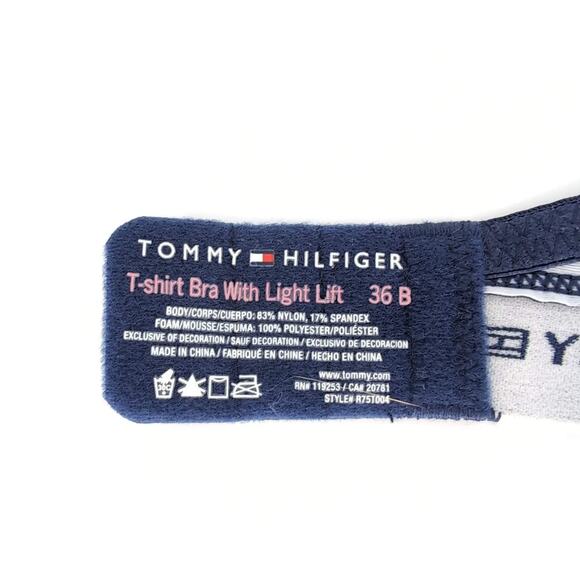 Tommy Hilfiger Dark Blue T-Shirt Bra With Light Lift - 36B - New without Tags - Picture 8 of 15
